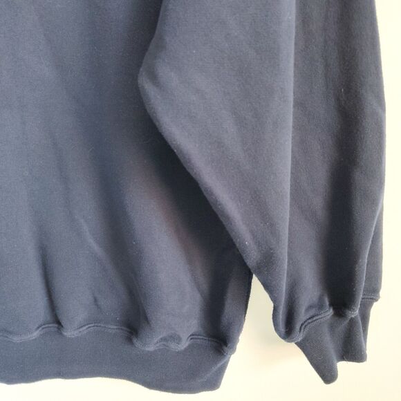 Vintage 90s Cottagecore Collared Sweatshirt 3D Farmer Sheep Pasture Scene Small - Picture 11 of 11